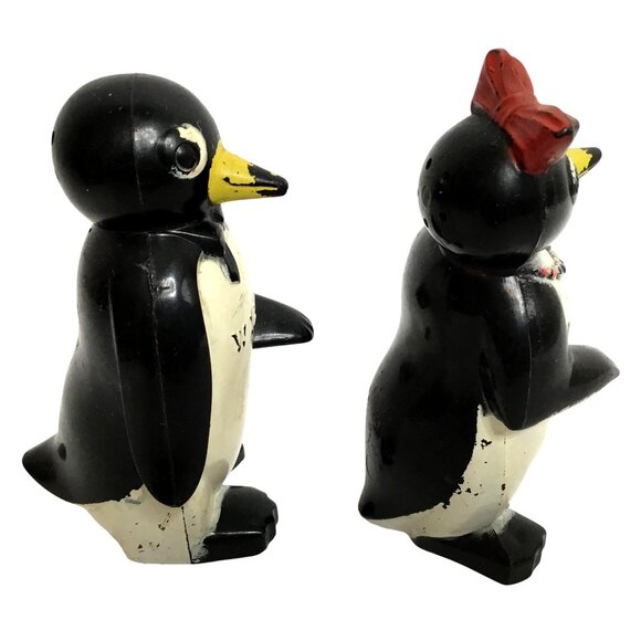 VTG Willie & Millie Penguin Salt Pepper Shakers F&F Works Ohio MCM 3" Cool - Picture 6 of 10